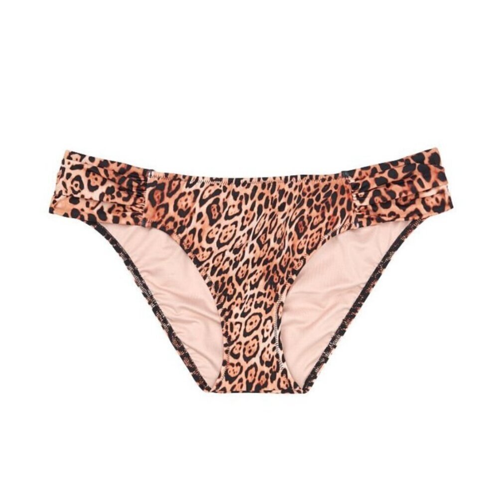 Victoria's Secret Natural Leopard Havana Hipster Swim Bottom Large